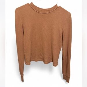 SKIMS Long Sleeve Top in Warm Brown